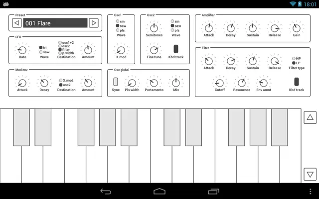 Common Analog Synthesizer android App screenshot 1